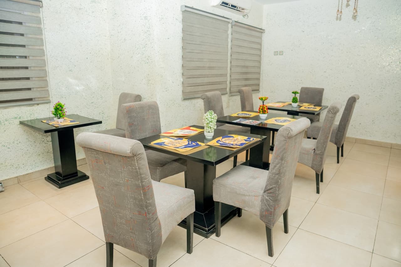 Restaurant dining area at Hotel 69 Palms